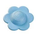 Silikonavloppsskydd, Diskho-sil med sugkopp, Badkarsavloppsfilter, Kök- och badrumsavloppsfilter (Blå, 13cm)