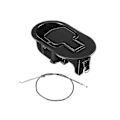 Miniatyrbillede 4 af 5: Sofa Recliner Håndtag med Udløsningsgreb Tråd Black