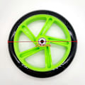 Miniatyrbillede 3 af 5: 2 Stk. Løbehjul Hjul 200 Mm Pu Materiale Hjul Tykkelse 30 Mm Abec-7 Leje, rød
