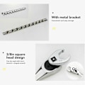 Miniatyrbilde 4 av 5: 10 stk. fastnøkkelsett med gaffelhode 10 mm til 22 mm metriske muttertrekker for 3/8-tommers skralle