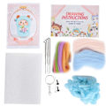Miniatyrbild 1 av 5: Nålfiltningskit Ull Får Docka Plyschdocka DIY Tillverkningsmaterial Paket för Nybörjare 206# Blå