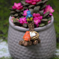 Pikkukuva 4 / 5: Lintufiguuri Kukkaruukun Koriste Ripustin Hartsi Linnut Oksalla Istumassa Ruukkuistutus Koriste Ruukkukasveille Bonsai