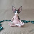 Sfinxkatt Mediterande Samlarfigurer Zen Yoga Avslappnad Pose B