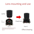 Miniatyrbild 2 av 5: 2.1 mm F1.8 Megapixel 2.1mm Vidvinkel Fast CCTV-objektiv för 1/3 Sensorstorlek Kamera
