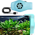 Miniatyrbillede 4 af 5: Akvariekøler, fisketank køleventilatorsystem lavt støjniveau køleventilator akvarium mini akvariekøler Blue