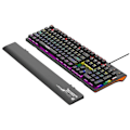 Miniatyrbild 1 av 5: Mekaniskt tangentbord med handledsstöd USB-kabelanslutet tangentbord RGB Grön Axis Tangentbord Ergonomisk design för PC-spelare