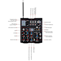 Miniatyrbillede 5 af 5: 5-kanals lydmixer med UHF trådløs mikrofon Studio lydmixer Bluetooth REC DJ-konsol Mixing til Karaoke