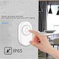 Miniatyrbillede 4 af 5: 433MHz Trådløs Dørklokke Vandtæt Smart Home Dørklokke Sæt Natkamera Fluorescerende Ring Flash Sikkerhedsalarm EU Stik