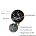 Miniatyrbilde 5 av 5: Universal Motorsykkel Speedometer LED Digitalt Turteller Krystall Instrument Måler Kilometerstand med Drivstoffmålerindikator