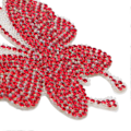Miniatyrbild 5 av 5: Kristallfjärilssticker Glänsande Självhäftande Hot Rhinestone för Dekoration Kläder Bil Dator Röd