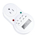 Miniatyrbillede 4 af 5: Timer Stikkontakt 7 Dages Programmerbar Digital Timer Stik i Lys Timer Kontakt med 3 Ben Stikkontakt til Apparat