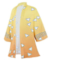 Miniatyrbild 5 av 5: Bästa Rabatt Anime Cosplay Kostym Demon Slayer Kimetsu No Yaiba Haori Kimono Agatsuma Zenitsu Kochou Shinobu Sommarjacka Skjorta Anime Kläder D XL