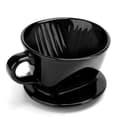 Kaffefilterkopp, Enkel Kopp Svart Keramisk Kaffetrakter, Gjenbrukbar Filterholder S