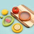 Miniatyrbillede 3 af 5: 4 stk./sæt Crisper Fødevaregodkendt Transparent Lugtfri Rund Synlig Friskholdende Forskellige Farver Avocado Tomat Frugt Grøntsag Husholdningsartikler
