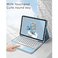 Miniatyrbillede 2 af 4: Ipad 6 Ipad 5 Air 2 Pro 9.7 Tommer Tastatur Etui Med Touchpad Søde Runde Taster Farvet Tastatur Ipad 6. 5. Generation Aftageligt Bluetooth Touch Tastatur Black