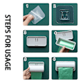 Miniatyrbilde 2 av 5: Home Simple Punch-Free Søppelpose Oppbevaringsboks Veggmontert Utrekkbar Oppbevaringsboks Enkel Søppelpose Oppbevaringsboks A