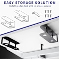 Miniatyrbillede 3 af 4: Laptop Rack Under Desk Holder Hylde Opbevaringsbeslag Multifunktionel Bakke Organizer med Skrue Metal Palle Support