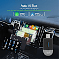 Miniatyrbilde 3 av 5: 2 i 1 Trådløs CarPlay Adapter Android Auto Trådløs Adapter, Bil-dongle Konverterer Kablet til Trådløs, Type-C/USB