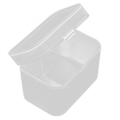 Miniatyrbillede 1 af 5: Bomuldspad Holder Støvtæt Multipurpose Transparent 2 Rum Bomuldspad Dispenser til Toiletbord QinHai