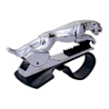 Miniatyrbild 1 av 3: Cool Jaguar Cheetah Hud Biltelefonhållare Leopard Mobiltelefon GPS-stativ 360 Graders Fäste Justerbar Klämhållare Tillbehör Silver
