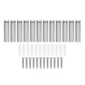 12st Distansskruv Rostfritt Stål 19x70mm Väggmonteringsfäste Set Kit