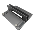 Miniatyrbillede 1 af 5: Vertikal Skrivebordsholder Justerbar Enkelt Klips Laptop Stand til Pro og Andre Grå