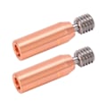 Miniatyrbilde 4 av 5: 2 stk. 3D-skriverhalsdyse Ti-legering Kobber Bimetall for Ender 3 3 V2 3 Pro Hotend 1,75 mm boring