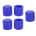 5st Silikon Blindlock 30mm Flexibel Slitstark Universell Insug Vakuumslang Plugg Blå