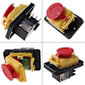 Miniatyrbilde 2 av 5: Kjd12 250v 4-pin Vanntett Magnetisk Start Stopp Nullspenningsutløser Trykknappbryter