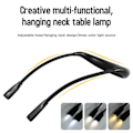 Miniatyrbilde 2 av 5: LED Leselys for Nakke med Bøybar Arm, Dimbar Lysstyrke, Flimmerfritt, Øyevennlig, Lett Fiske Lampe