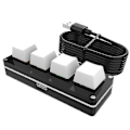 Miniatyrbilde 1 av 5: Rgb 4 Taster Egendefinert Tastatur Makro Knapp Gaming Programmerbart Mekanisk Hot Swap Tastatur For Photoshop Tegning-hvit