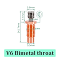 Miniatyrbillede 3 af 5: 24V 60W V6 Hotend til Voron 0.1/0.2/2.4 3D Printer Bimetal Hals Keramisk Varmelegeme Printhoved til Prusa/I3