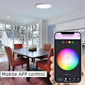 Miniatyrbilde 4 av 5: Tuya Zigbee Smart LED Taklampe Romdekor Taklampe App Stemmekontroll for Alexa/ Runde Taklamper