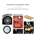Miniatyrbild 1 av 5: 8stk Bensinmotor Cylinder Kompressionstestare Kit Mätverktyg för Fordon