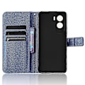 Miniatyrbillede 4 af 5: Wallet Flip Cover Case til Honor 90 Lite 5G / X50i 5G PU Læder Diamant Tekstur Stand Stødsikker Blue