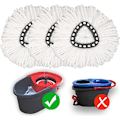 Miniatyrbild 2 av 5: 2/3-pack mopphuvuden, kompatibla med O Cedar Easywring Spin Mop - mikrofiber, djuprengöring, maskintvättbara och enkla att byta 2 Count