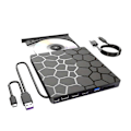 Miniatyrbillede 1 af 5: Ekstern DVD RW Drev USB 3.0 Type C 7 I 1 Interface Slank DVD CD Brænder Læser Afspiller Optisk Drev til Laptop PC