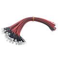 Miniatyrbild 1 av 5: 100 st 20 cm Förkopplade 5 mm LED-ljuslampa Glödlampa Förkopplade lysdioder för DIY Heminredning DC3.7V-12V D