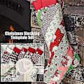 Miniatyrbild 2 av 4: Handgjord Julstrumpa Mall Set DIY Jul Akryl Quilting Mall 3pcs small 8 inches
