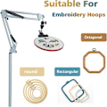 Miniatyrbild 3 av 5: Broderiramhållare Stativ för knä - Hållare Stativ Metall Broderihållare Stativ Justerbar för Broderirammar B