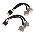 Miniatyrbilde 2 av 5: 2 stk. 9003 H4 frontlykter ledningsnett sokkeladapter hann til hunn 2-veis splitterledninger for lastebil pickup LED-kabelplugg