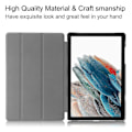 Miniatyrbillede 2 af 5: Til Samsung Galaxy Tab A9+ Trifold Stand Tablet Cover PU Læder Mønsterprint Smart Beskyttelsescover Butterflies
