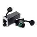Miniatyrbilde 4 av 5: Vanntett RJ45 8P8C Ethernet-kontakt Hunn til Hunn Jack Nettverk Rett Kobling Panelmonteringskontakter Adapter(B)