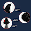 Miniatyrbilde 2 av 5: Punk Heksehatt for Voksne, Halloween Kostyme Tryllehatt Magiker Spiss Hatt Cosplay Karneval Hodeplagg