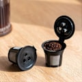 Miniatyrbild 4 av 4: Återanvändbara Kapslar Pod 3 Hål Överlägsen Filtrering Påfyllningsbar Kaffekapsel för Ninja CFP201 CFP301