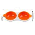 Pikkukuva 5 / 5: Kaksikerroksinen Mini Munankeitin Aamiaiskeitin Mikroaaltouuniin (Oranssi)