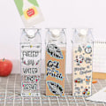 Miniatyrbild 4 av 5: 500ml/1000ml Mjölkförpackning Vattenflaska Transparent BPA-Fri Plast Bärbar Klar Behållare För Juice Te Mjölkflaskor 1000ML