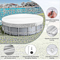 Miniatyrbild 4 av 5: Poolskydd, vindtätt runt uppblåsbart poolskydd, dammtätt vattentätt poolskydd för familjepooler, badtunnor, spa, uppblåsbara pooler 18FT