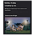 Pikkukuva 5 / 5: UUSI 80W LED Video Valo Kaksivärinen COB Valokuvausstudio Valo 2500K-6500K 10000mAh Video Livestreaming EU-PISTOKE