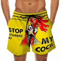 Miniatyrbild 1 av 2: Tryckta badshorts för män sommarsemestershorts style 3 4XL